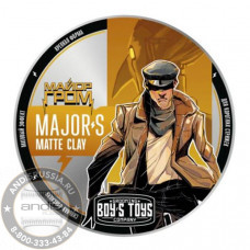 Глина для укладки волос высокой фиксации с низким уровнем блеска Boy's Toys Major’s Matte Clay 100 мл BT507